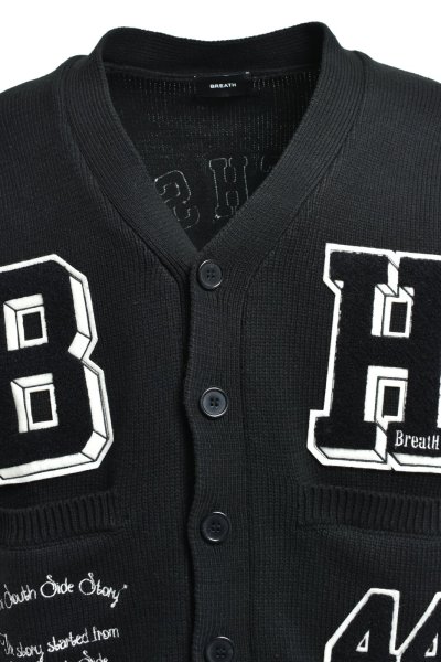 画像4: BREATH (BH PATCH KNIT CARDIGAN) BLACK
