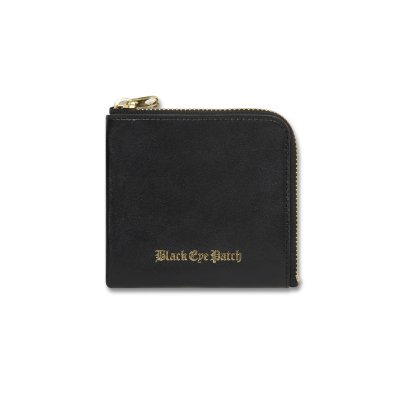 画像1: BLACK EYE PATCH (OE LOGO LEATHER ZIP WALLET) BLACK