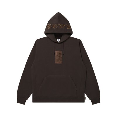画像1: BLACK EYE PATCH (HWC LABEL HOODIE) D.BROWN