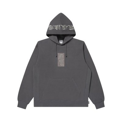 画像1: BLACK EYE PATCH (HWC LABEL HOODIE) CHARCOAL