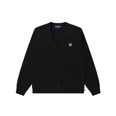 画像1: BLACK EYE PATCH (SMALL OG LABEL CARDIGAN) BLACK