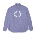 HOMBRE NINO (MICRO GINGHAM CIRCLE SHIRT) BLUE
