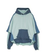 FACETASM (LAYERED HOODIE) SMOKE BLUE