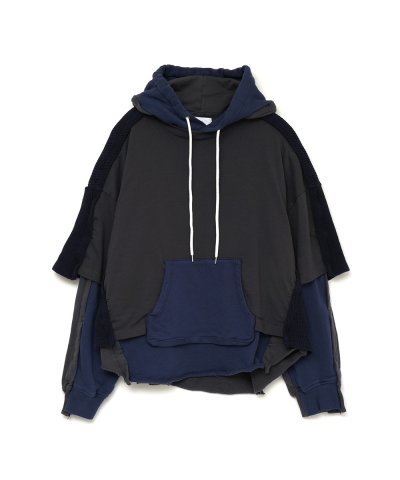 画像1: FACETASM (LAYERED HOODIE) NAVY