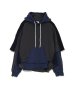 画像1: FACETASM (LAYERED HOODIE) NAVY (1)