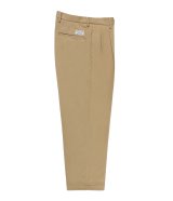 WACKO MARIA (DOUBLE PLEATED CHINO TROUSERS TYPE-1) BEIGE