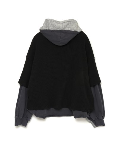 画像2: FACETASM (LAYERED HOODIE) CHARCOAL