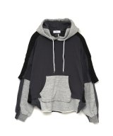 FACETASM (LAYERED HOODIE) CHARCOAL