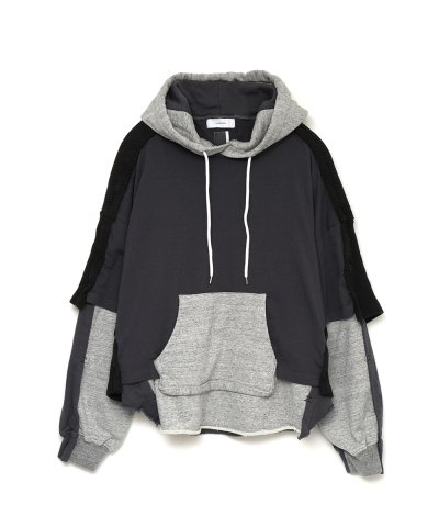 画像1: FACETASM (LAYERED HOODIE) CHARCOAL