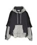 画像1: FACETASM (LAYERED HOODIE) CHARCOAL (1)