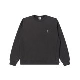 BLACK EYE PATCH (HWC EMBROIDERED PIGMENT DYED CREW SWEAT) CHARCOAL