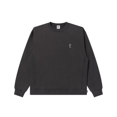 画像1: BLACK EYE PATCH (HWC EMBROIDERED PIGMENT DYED CREW SWEAT) CHARCOAL