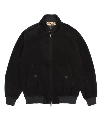 画像1: WACKO MARIA (BARACUTA G9 SUEDE LEATHER HARRINGTON JACKET) BLACK