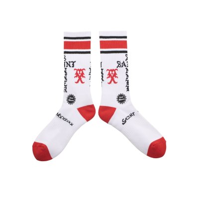 画像1: SAINT Mxxxxxx (SOCKS_SINNER) WHT-RED