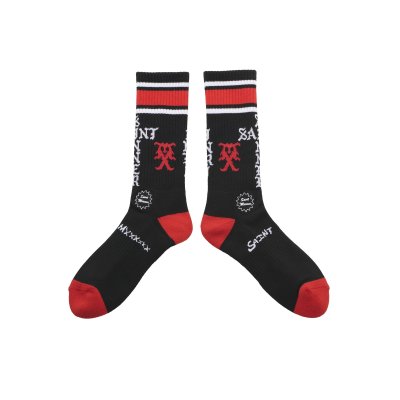 画像1: SAINT Mxxxxxx (SOCKS_SINNER) BLK-RED