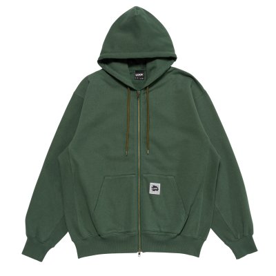 画像1: LQQK STUDIO (SWEAT ZIP HOODIE) GREEN