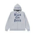 BLACK EYE PATCH (STACKED OE LOGO ZIP HOODIE) H.GRAY