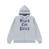 BLACK EYE PATCH (STACKED OE LOGO ZIP HOODIE) H.GRAY