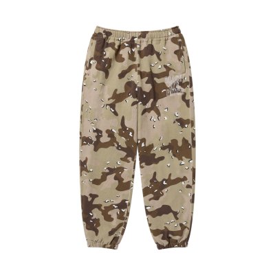 画像1: BLACK EYE PATCH (STENCIL LOGO EMBROIDERED SWEAT PANTS) D.CAMO