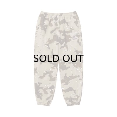 画像1: BLACK EYE PATCH (STENCIL LOGO EMBROIDERED SWEAT PANTS) D.CAMO