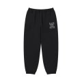 BLACK EYE PATCH (STENCIL LOGO EMBROIDERED SWEAT PANTS) BLACK