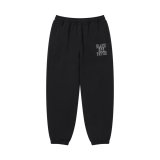 BLACK EYE PATCH (STENCIL LOGO EMBROIDERED SWEAT PANTS) BLACK