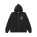 画像1: BLACK EYE PATCH (STENCIL LOGO EMBROIDERED ZIP HOODIE) BLACK (1)