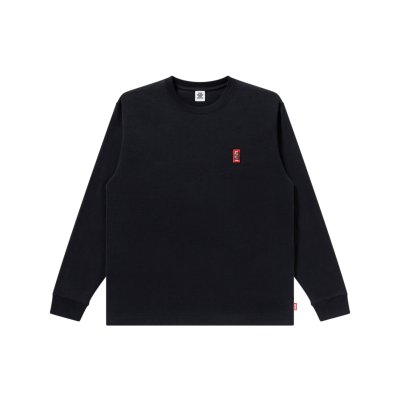 画像1: BLACK EYE PATCH (SMALL HWC L/S TEE) BLACK