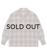 WACKO MARIA (PENDLETON / WOOL OMBRE CHECK OPEN COLLAR SHIRT L/S TYPE-2) GRAY-ORANGE