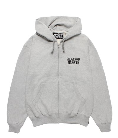 画像1: WACKO MARIA (HEAVY WEIGHT FULL ZIP HOODED SWEAT SHIRT TYPE-2) GRAY