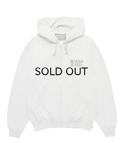 画像1: WACKO MARIA (HEAVY WEIGHT FULL ZIP HOODED SWEAT SHIRT TYPE-2) GRAY