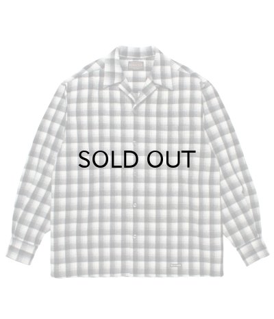 画像1: WACKO MARIA (PENDLETON / WOOL OMBRE CHECK OPEN COLLAR SHIRT L/S TYPE-1) WHT-BLK