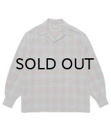 WACKO MARIA (PENDLETON / WOOL OMBRE CHECK OPEN COLLAR SHIRT L/S TYPE-3) BROWN-BLUE