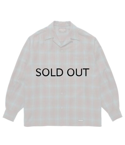 画像1: WACKO MARIA (PENDLETON / WOOL OMBRE CHECK OPEN COLLAR SHIRT L/S TYPE-3) BROWN-BLUE