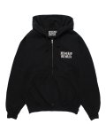 WACKO MARIA (HEAVY WEIGHT FULL ZIP HOODED SWEAT SHIRT TYPE-2) BLACK