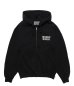 画像1: WACKO MARIA (HEAVY WEIGHT FULL ZIP HOODED SWEAT SHIRT TYPE-2) BLACK (1)