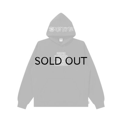 画像1: BLACK EYE PATCH (STITCH PRINTED OG LABEL HOODIE) BLACK