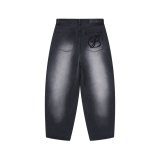 BLACK EYE PATCH (B EMBLEM EXTRA BAGGY JEANS) BLACK