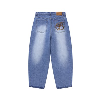 画像1: BLACK EYE PATCH (B EMBLEM EXTRA BAGGY JEANS) INDIGO