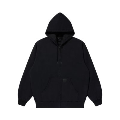 画像1: BLACK EYE PATCH (WASHED HOODED DUCK JACKET) BLACK