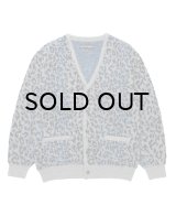 WACKO MARIA (LEOPARD MOHAIR CARDIGAN) GRAY