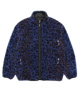 WACKO MARIA (REVERSIBLE LEOPARD BOA JACKET) BLUE