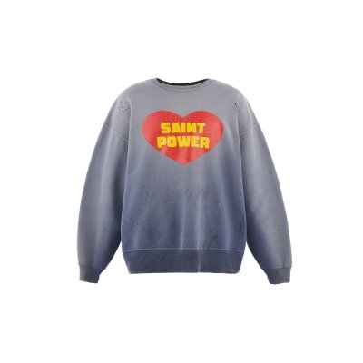 画像1: SAINT Mxxxxxx (CREW NECK SWEAT_SAINT POWER) NAVY