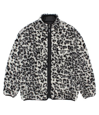 画像1: WACKO MARIA (REVERSIBLE LEOPARD BOA JACKET) WHITE