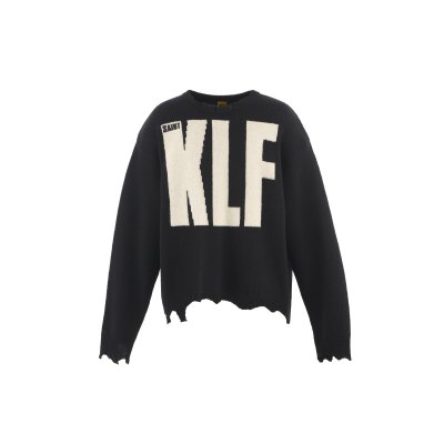 画像1: SAINT Mxxxxxx (KLF_CREW NECK KNIT_KLF) BLACK