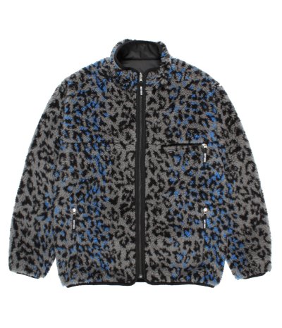 画像1: WACKO MARIA (REVERSIBLE LEOPARD BOA JACKET) GRAY