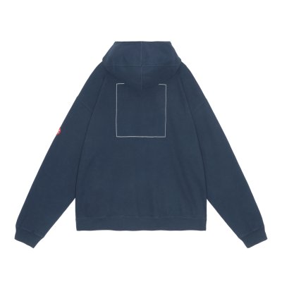 画像2: C.E (NECK SNAP DBL KNIT HOODY) NAVY