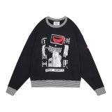 C.E (LIPS DISPLAY CREW NECK) BLACK