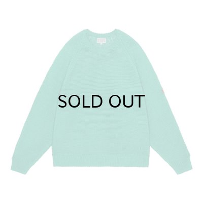 画像1: C.E (RAGLAN SLEEVE COTTON KNIT) GREEN