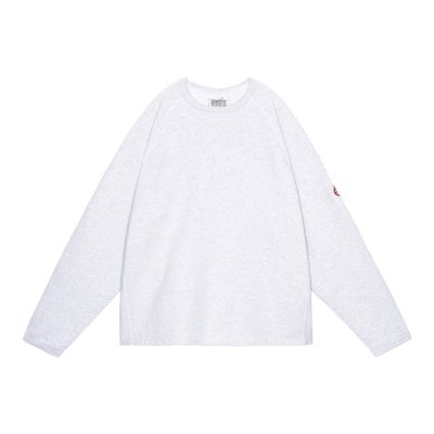 画像1: C.E (HALF PANEL RIB CREW NECK) GREY